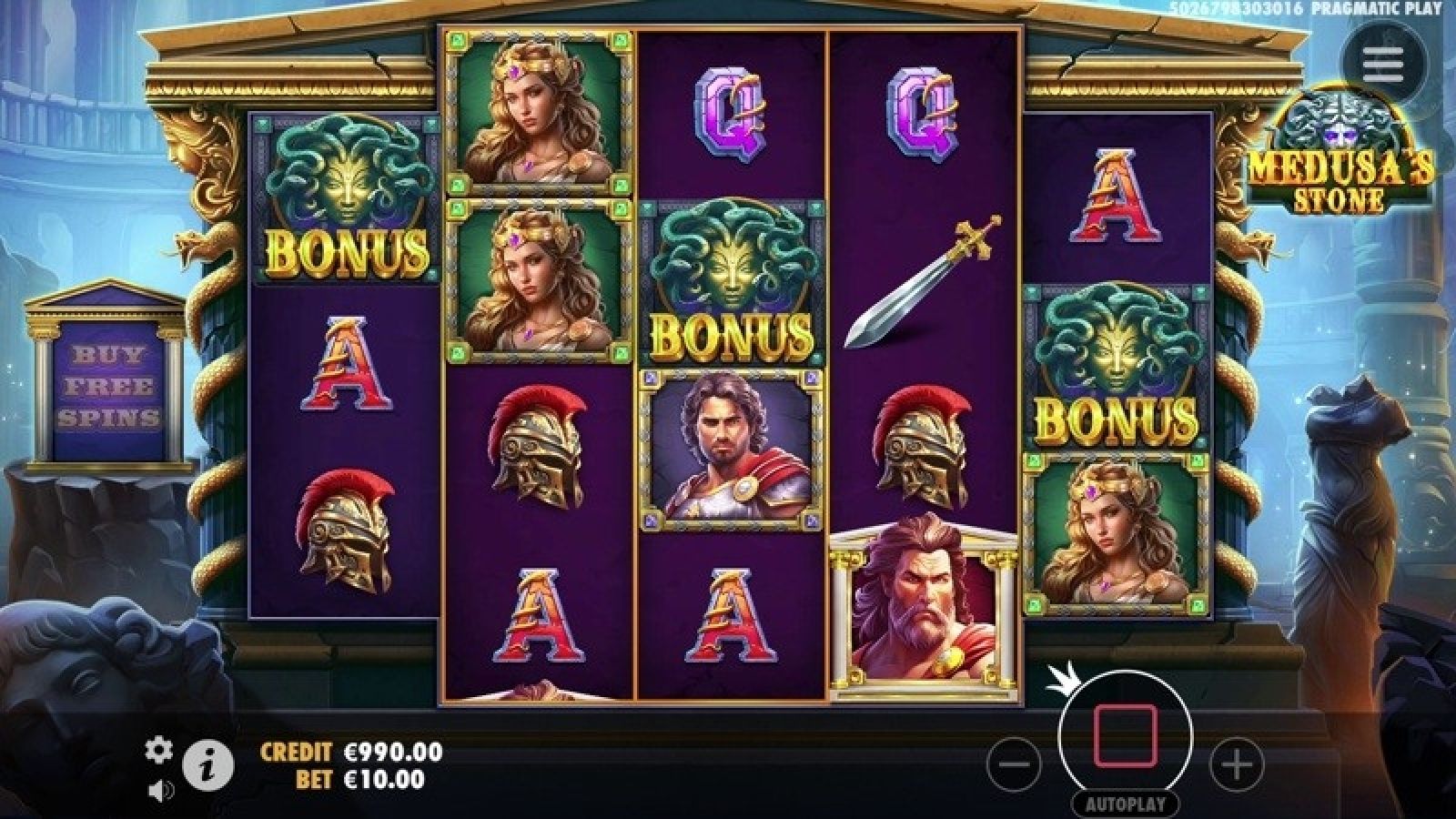 Medusa's Stone Thema, Audio & Symbole