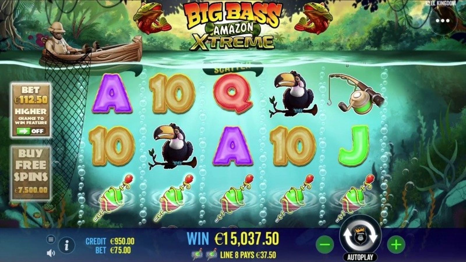 Big Bass Amazon Xtreme Thema, Audio & Symbole