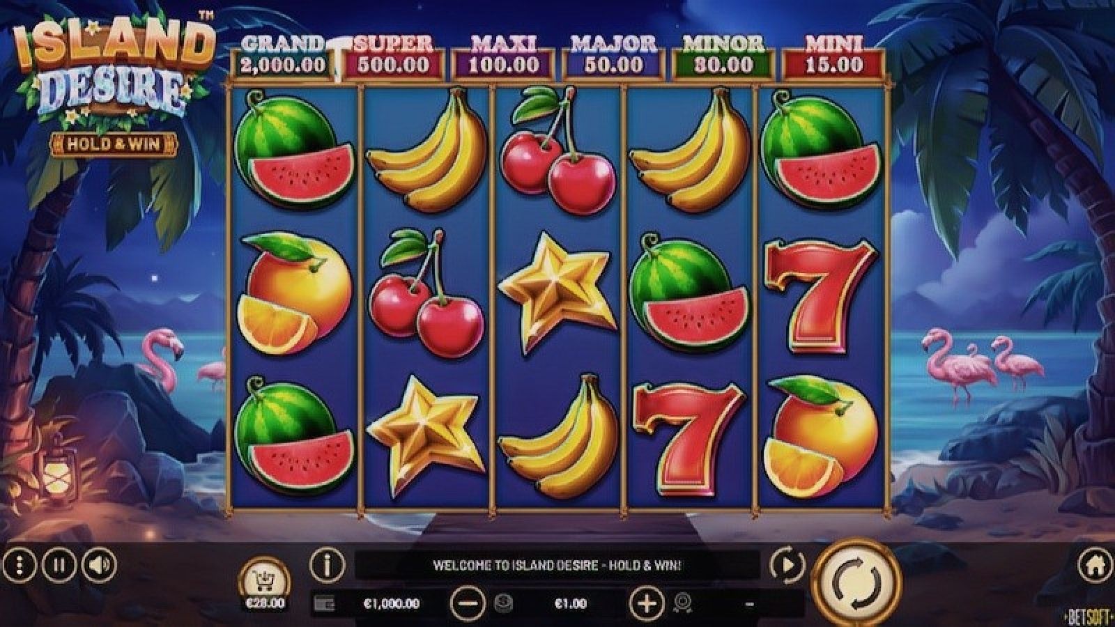 Island Desire – Hold & Win Thema, Audio & Symbole